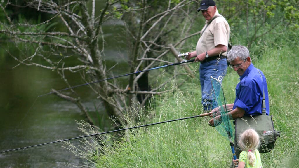 Fishing at Lindenborg Å
