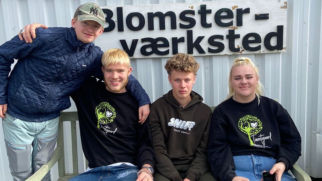 Happy students from Tinnetgaard Residential and Vocational School